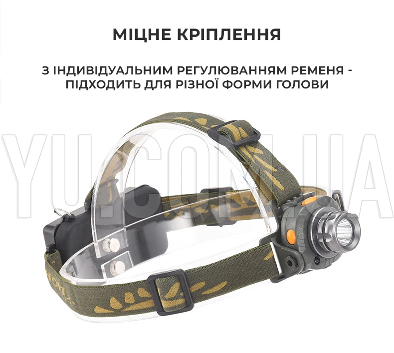 Налобний ліхтар Bailong BL 1505/602B SENSOR, світлодіодний налобний ліхтарик з датчиком руху Налобний ліхтар Bailong BL 1505/602B SENSOR, світлодіодний налобний ліхтарик з датчиком руху